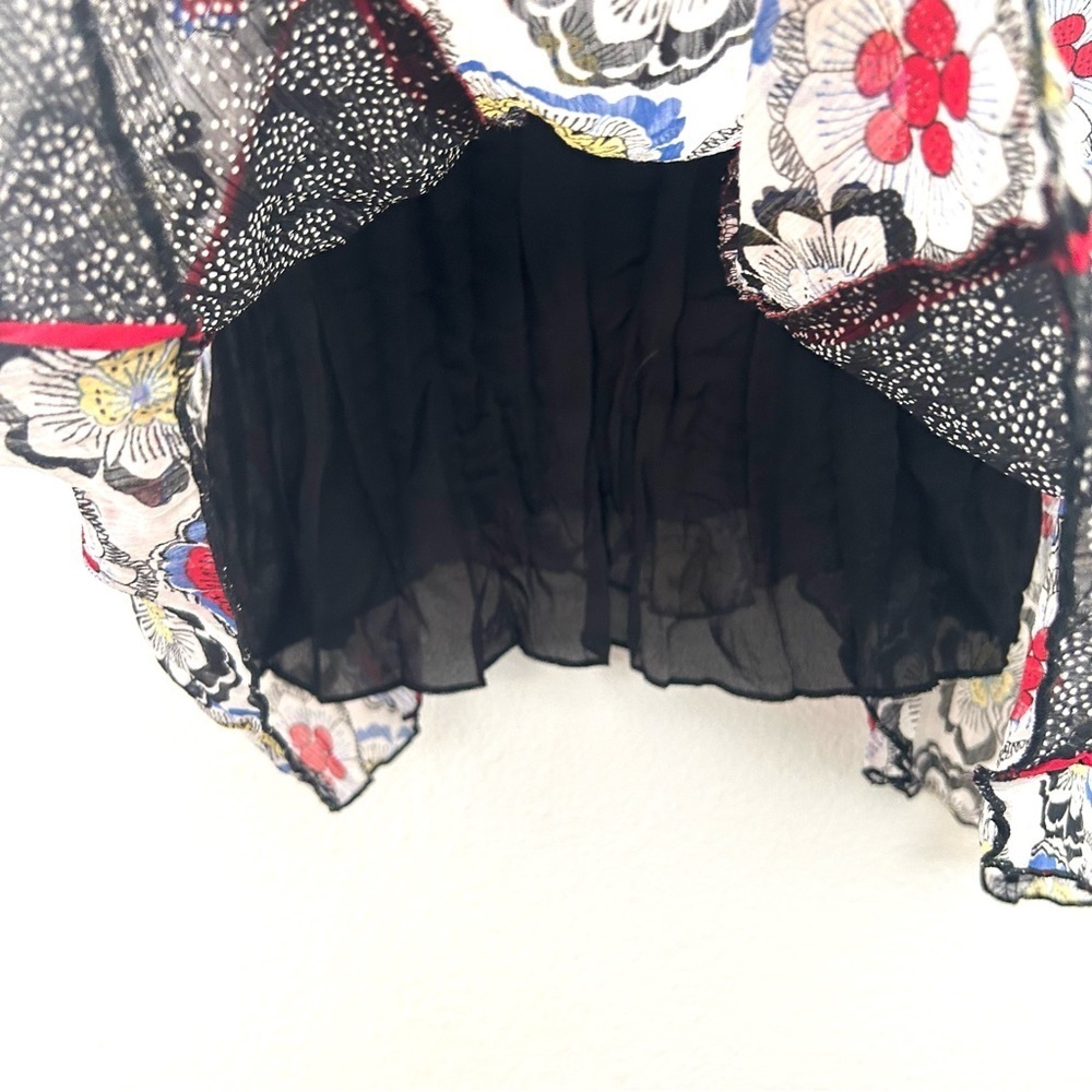 Bisou Bisou Mini Babydoll Dress Y2k Floral Sheer Garden Fairy Whimsy Size Large - Picture 10 of 15